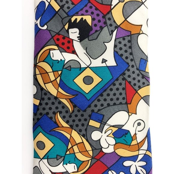 Romero Britto Men's Necktie. Abstract Pattern. Multi-Color. Silk. VGC! - Picture 3 of 5